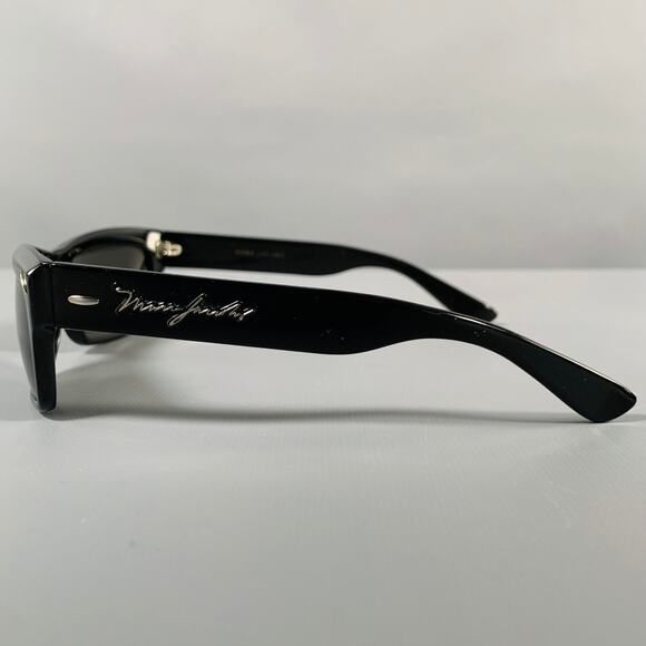 MARC JACOBS Black Silver Signature Print Acetate Sunglasses  MARC JACOBS Black Silver Signature Print Acetate Sunglasses